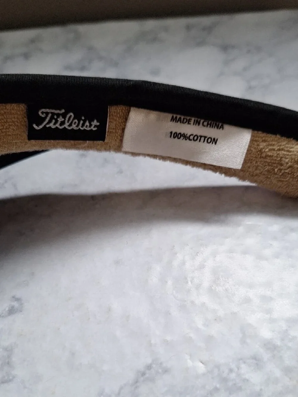 Titleist Black Visor with Pink Trim & Ribbon Accent